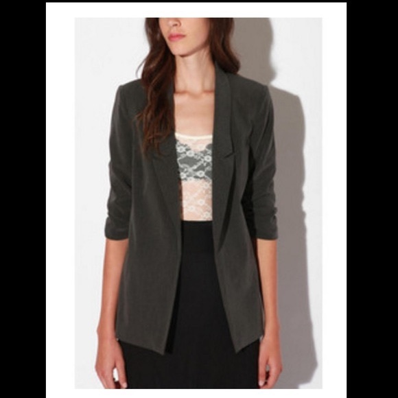 Urban Outfitters Jackets & Blazers - UO Silence + Noise Grey Ruched Blazer
